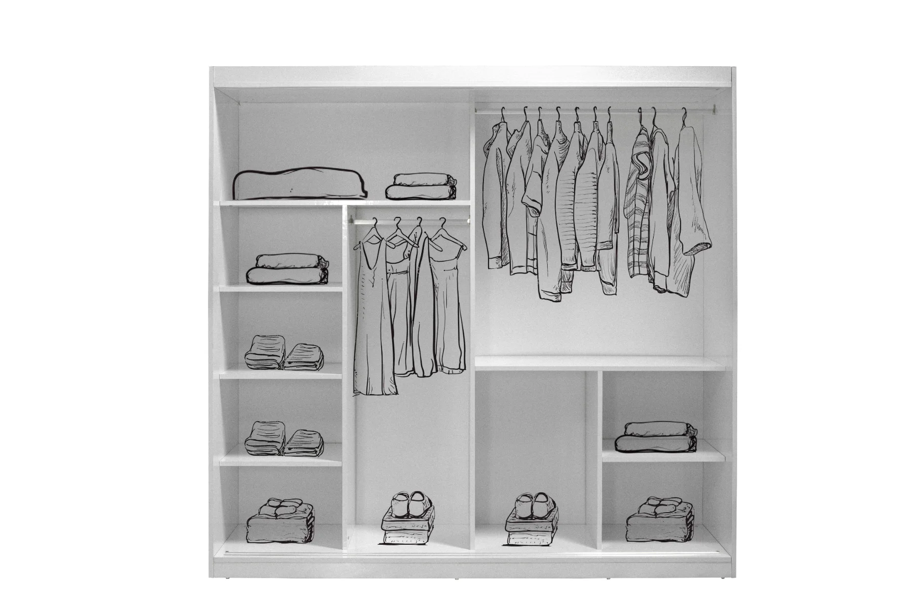 Hera Kleiderschrank 200cm Weiß