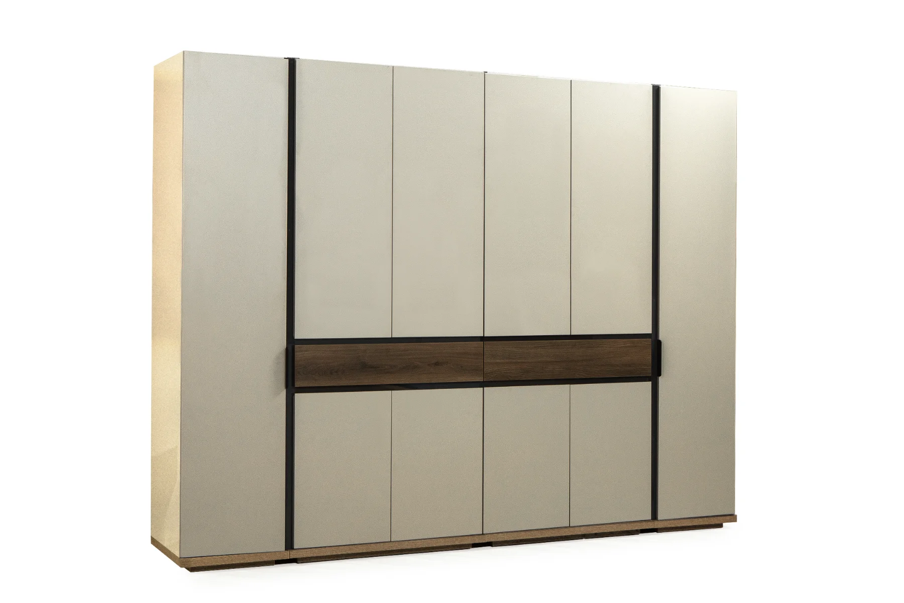 Armoire Erzin 6 Portes avec Tiroirs
