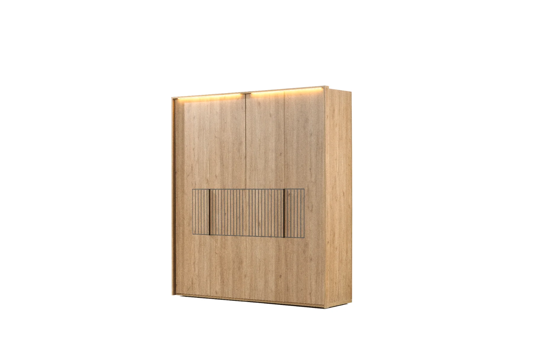 Armoire de Chambre Milano 4 Portes en Bois