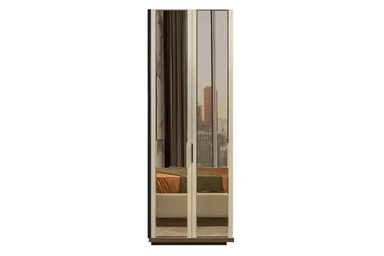 Erzin Armoire A1 Portes Miroir - Lot de 2