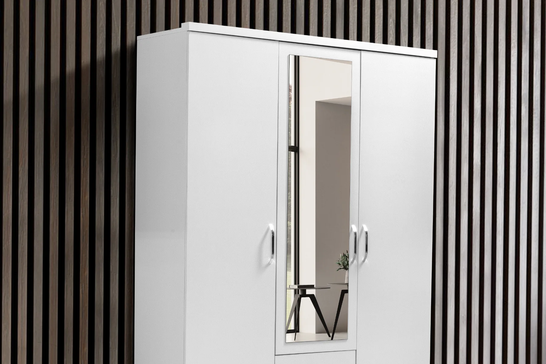 Ares Kleiderschrank 3-türig Weiß