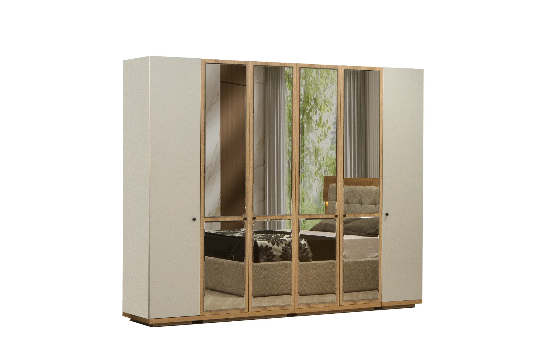 Armoire Belen 6 Portes avec Miroir