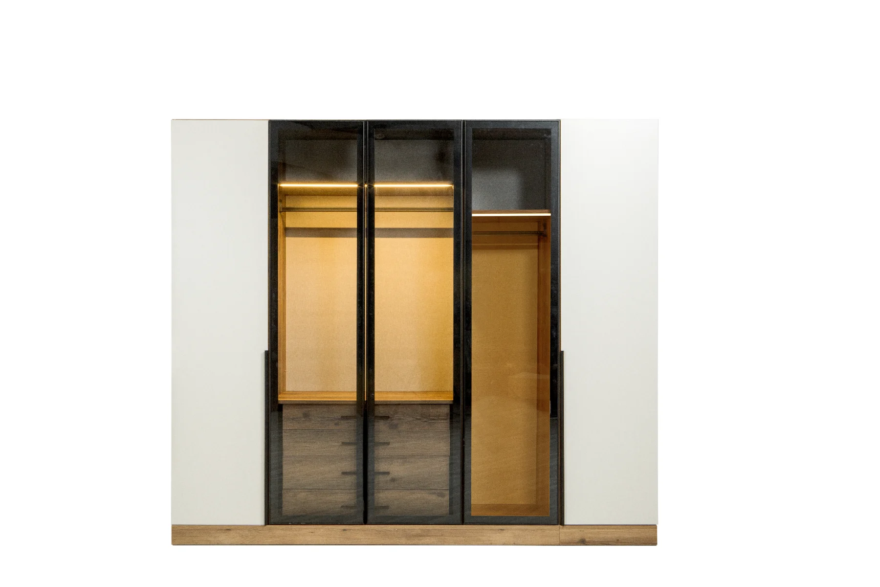 Venüs Gardırop 5 Kapaklı 3 Füme Camlı