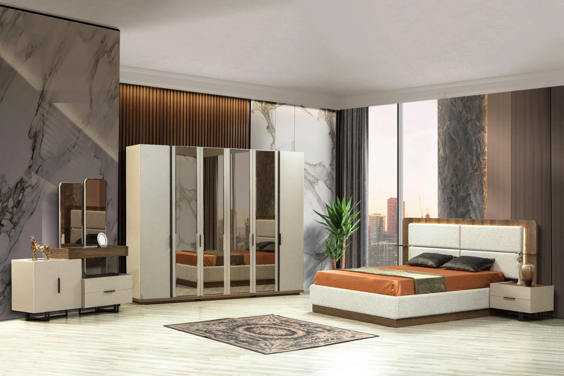 Chambre Erzin 6 Portes avec Miroir