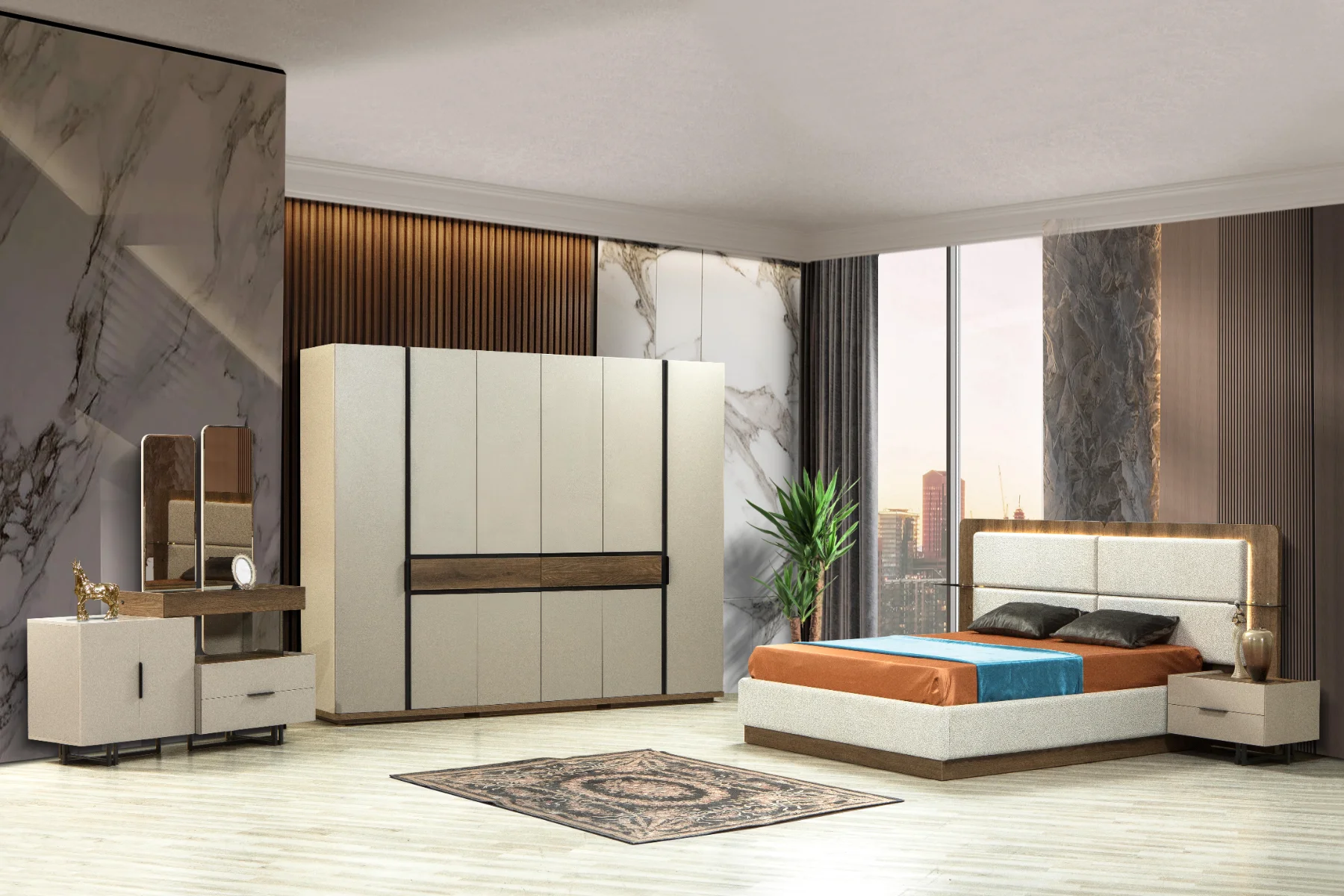 Chambre Erzin 6 Portes avec Tiroirs