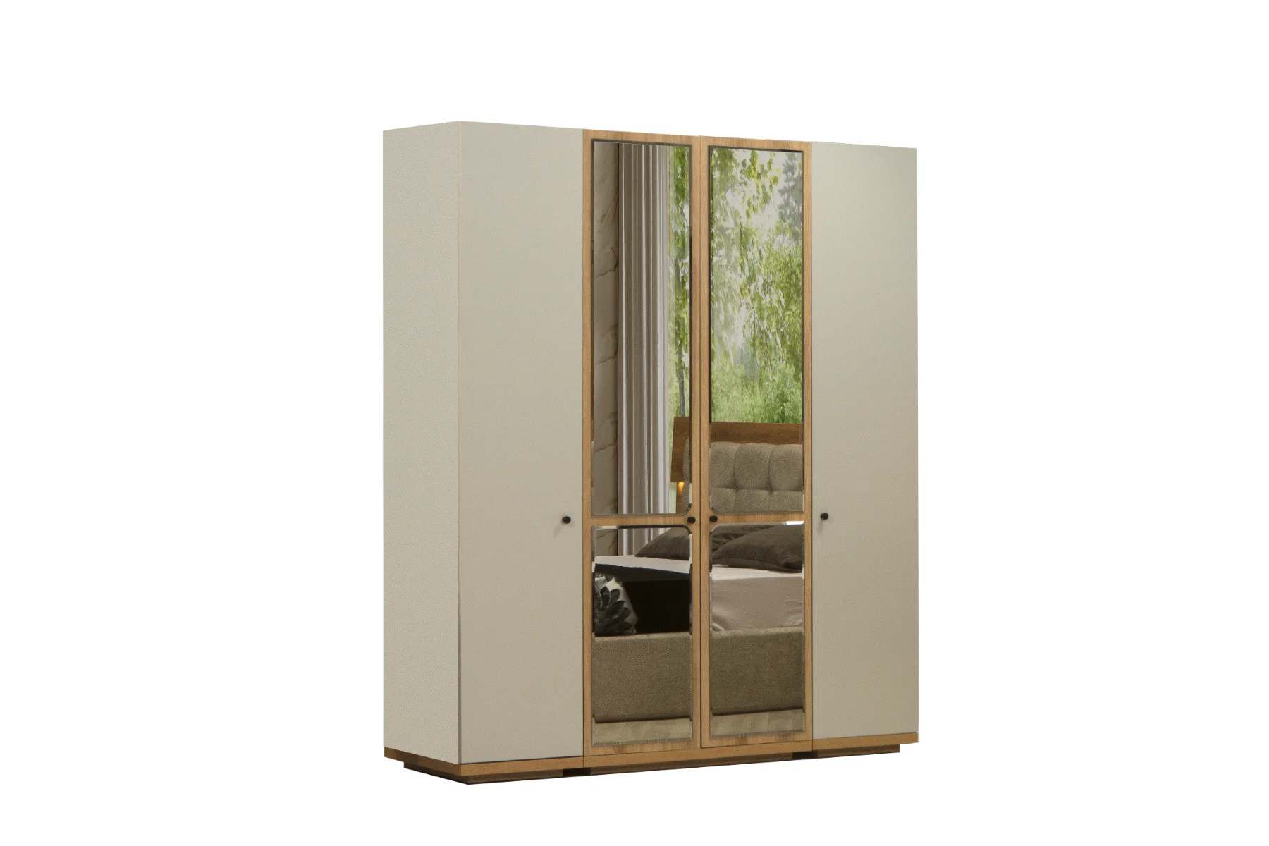 Armoire Belen 4 Portes avec Miroir